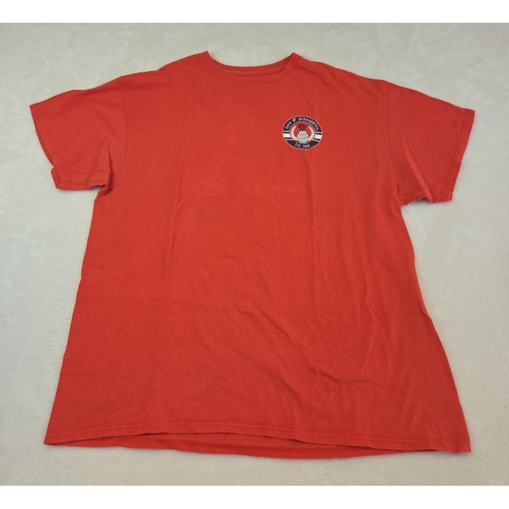 love and pineapples T Shirt Women's Size XL Red